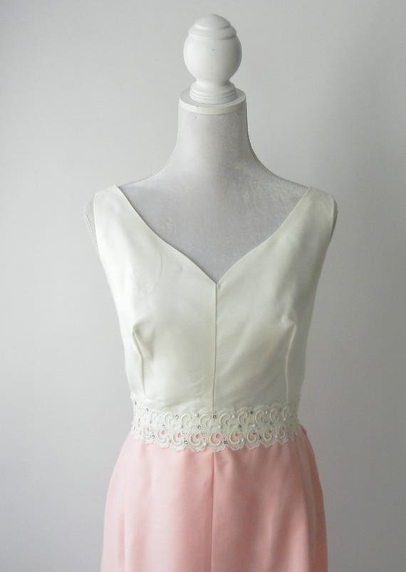 Vintage 1950s Gown, Vintage Pink Wedding Dress, V… - image 6