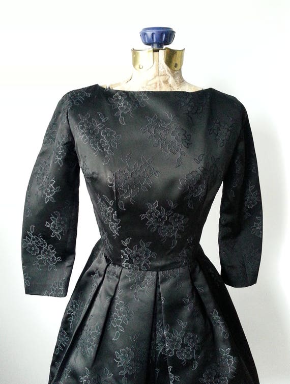 1950s Dress, Vintage Dress, Black Vintage Dress, … - image 6