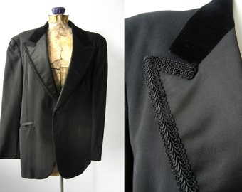 Veste de smoking noir vintage des années 1950