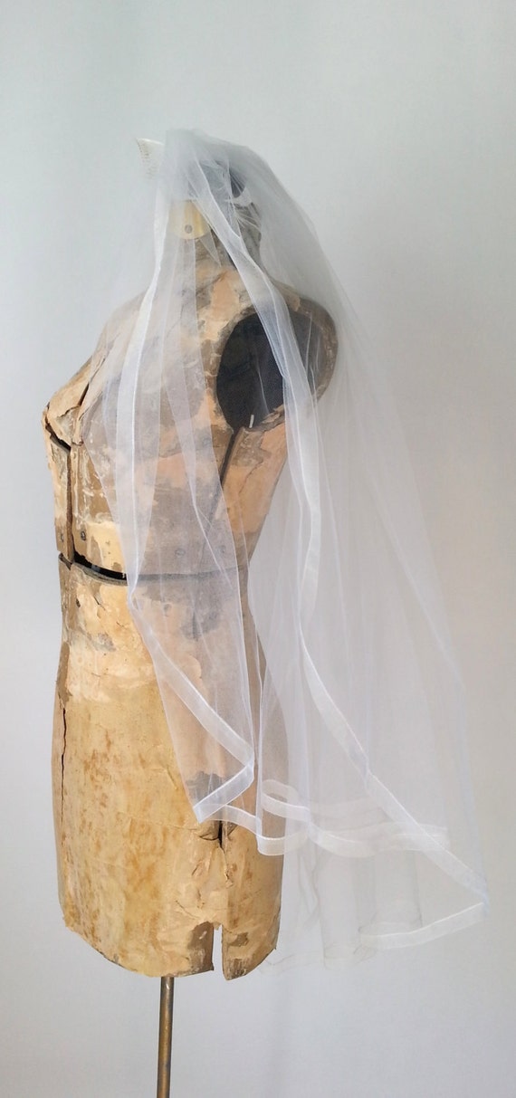 Vintage Veil, Wedding Veil, White Wedding Veil, V… - image 2