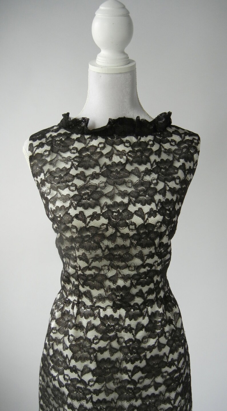 black lace 50s style dress