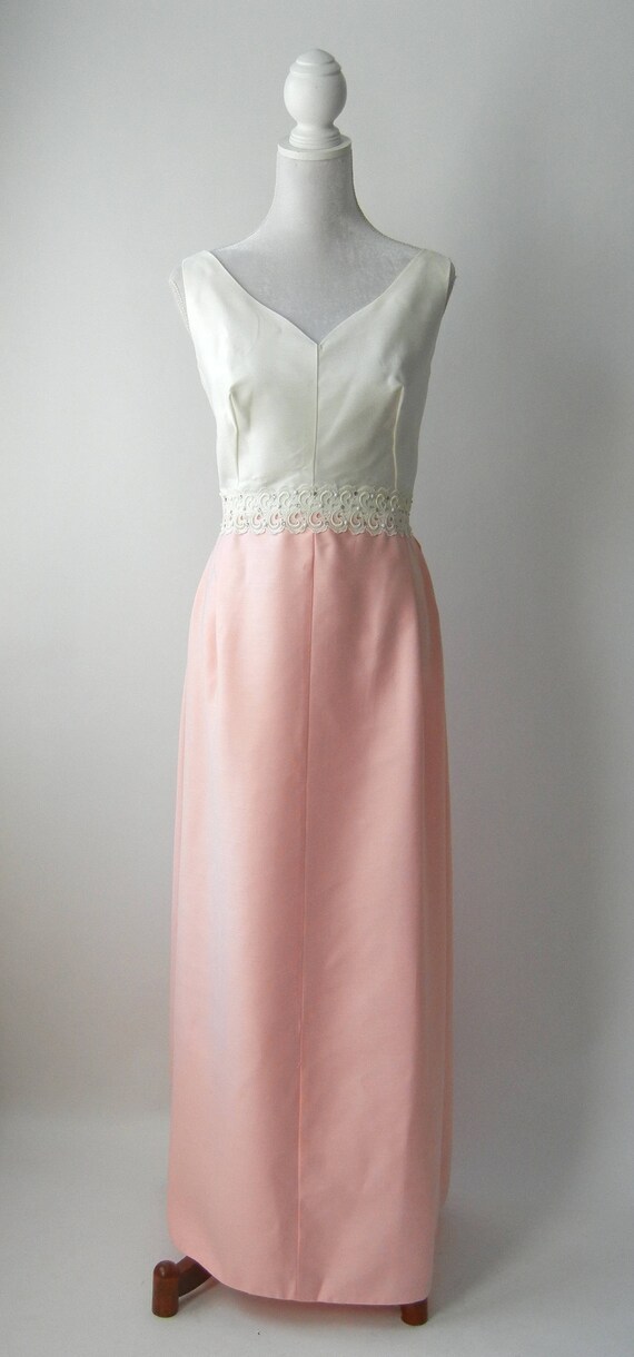 Vintage 1950s Gown, Vintage Pink Wedding Dress, V… - image 7