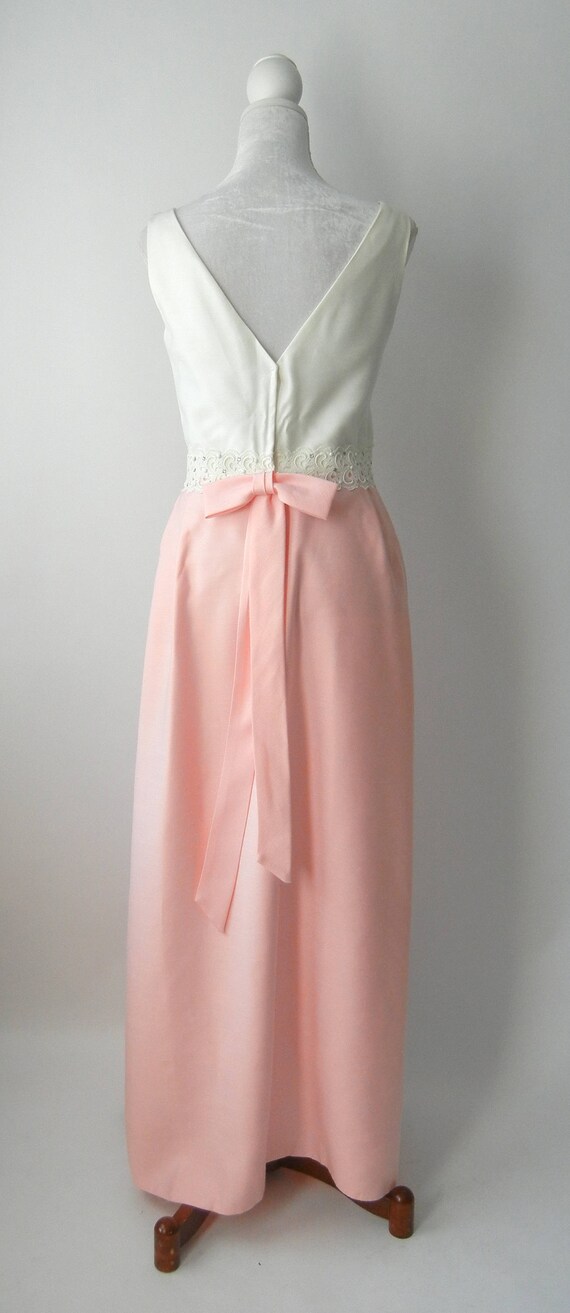 Vintage 1950s Gown, Vintage Pink Wedding Dress, V… - image 5