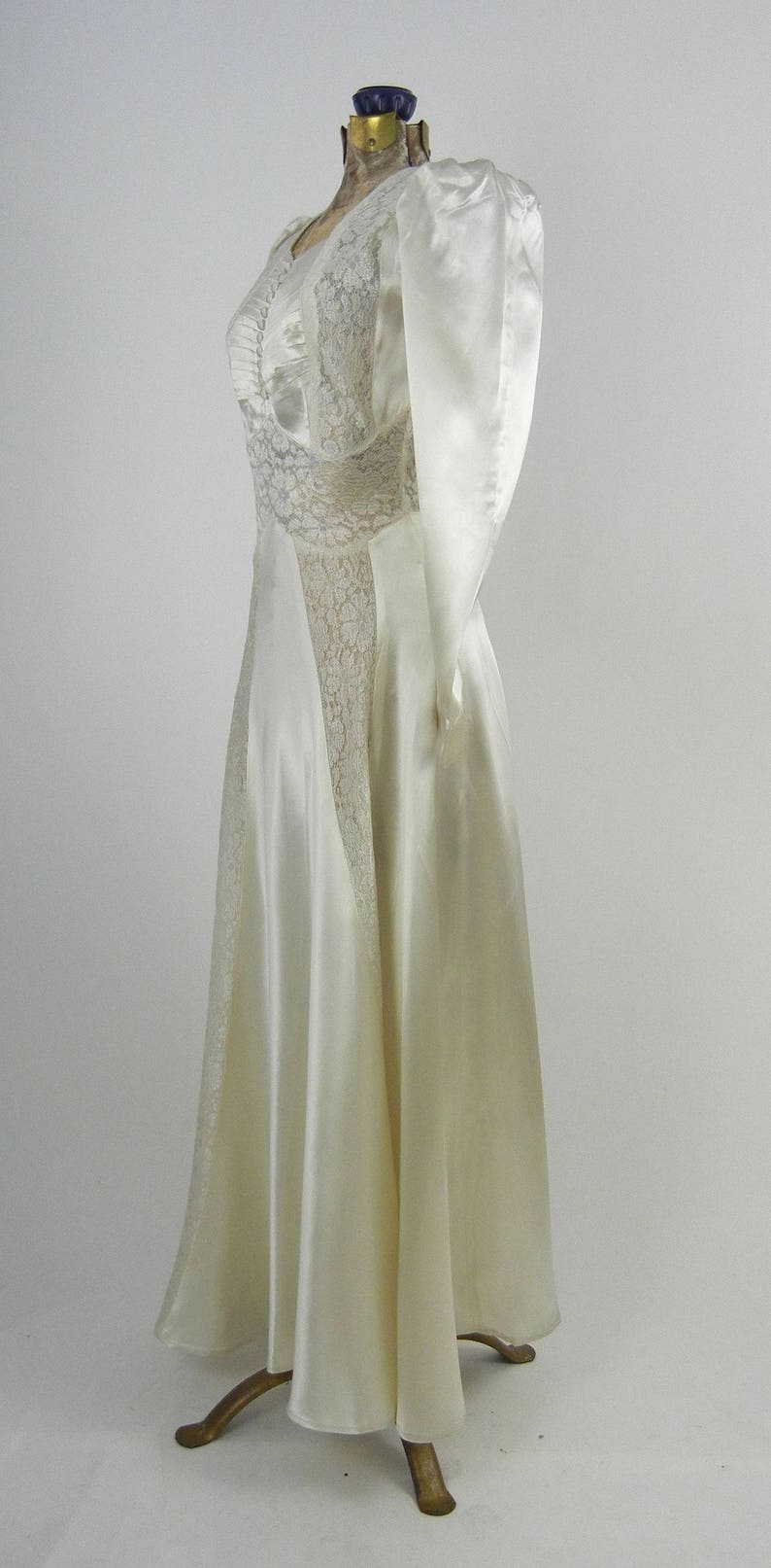 Vintage Brautkleid 1930er Jahre Satin Brautkleid Vintage ...
