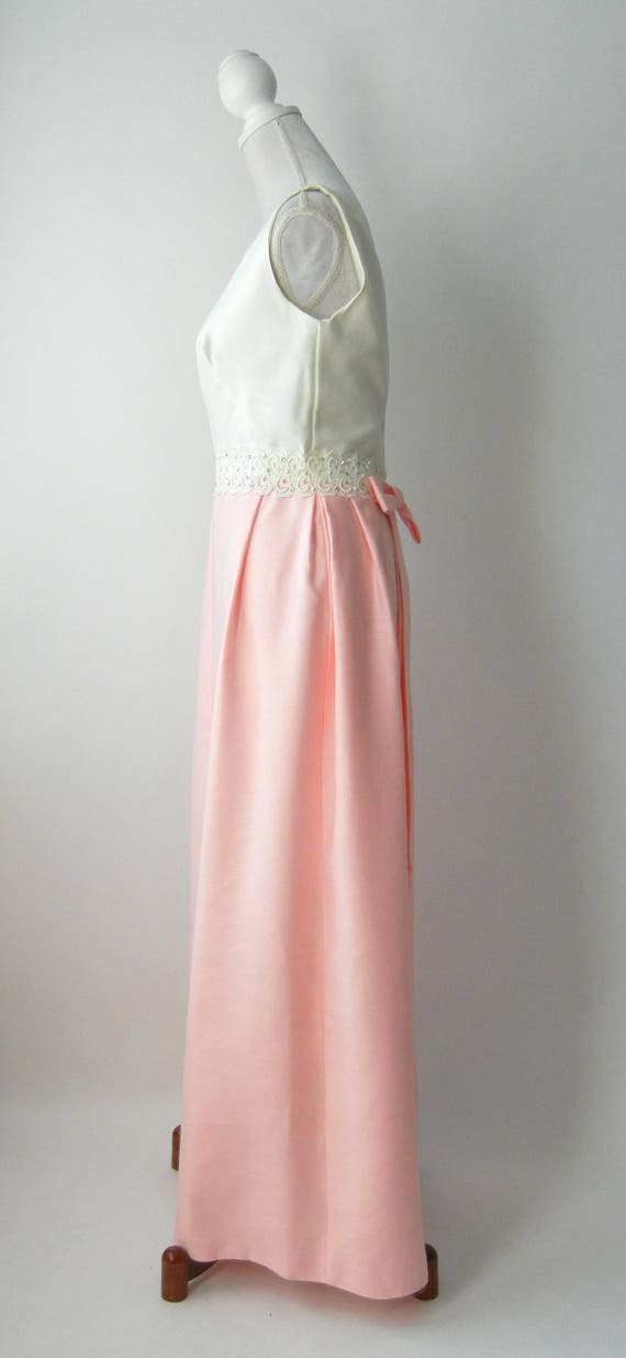 Vintage 1950s Gown, Vintage Pink Wedding Dress, V… - image 4