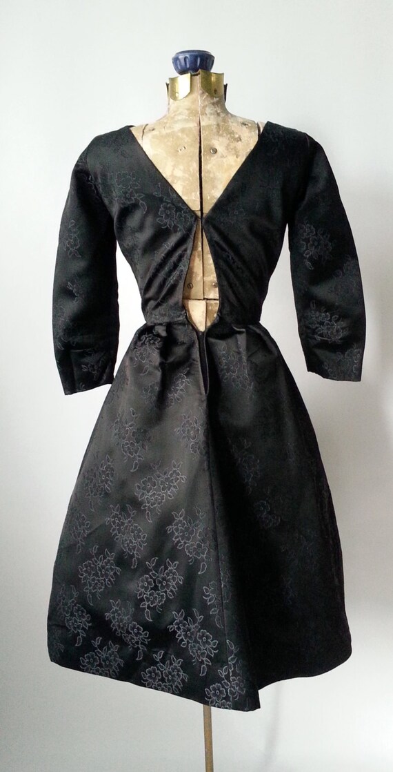 1950s Dress, Vintage Dress, Black Vintage Dress, … - image 4