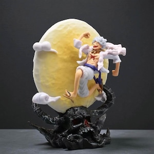 One Piece Lamp - Luffy Gear 5 Night Light, Monkey D. Luffy Figure - One Piece Figurine for Room Decor, Anime Character Gift, 5.5 in