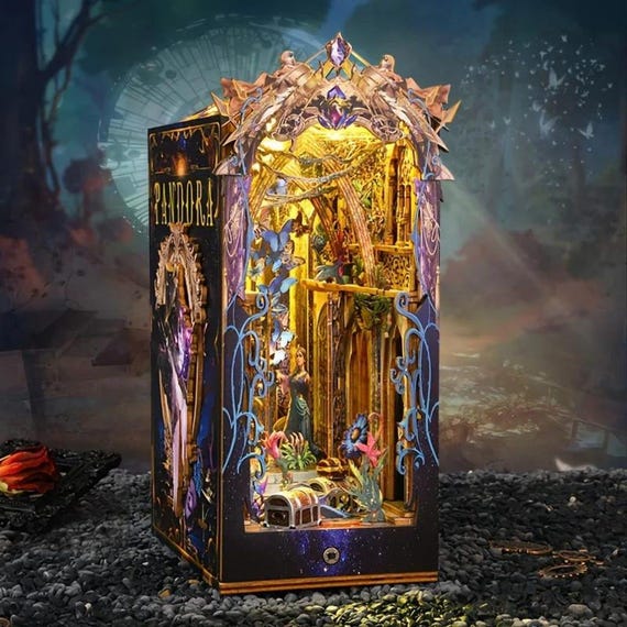 Pandora Box DIY Book Nook Kit: Mythical Bookshelf Insert - Etsy