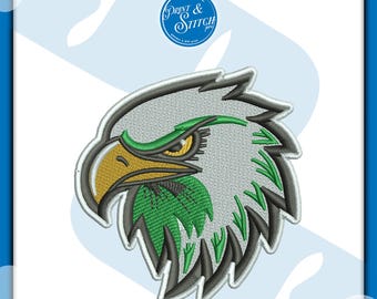 Diseño de bordado del logotipo de águila / Archivo de bordado a máquina digital / Descarga instantánea