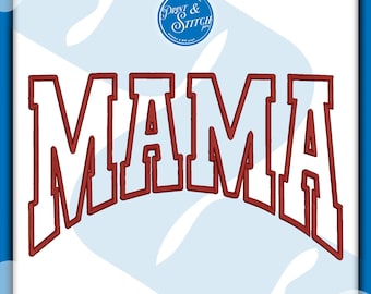 Diseño de bordado 3D MAMA Puff / Archivo de bordado a máquina / Descarga instantánea