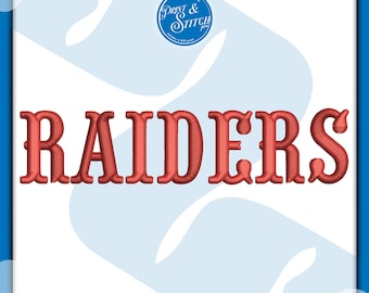 Diseño de bordado 3D de los Raiders / Logotipo de gorra descargable digitalmente