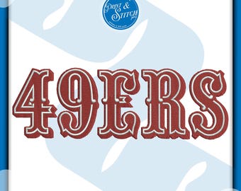 Diseño de bordado del logotipo de la gorra de los 49ERS: descarga digital instantánea