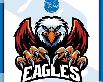 Diseño vectorial de águilas / Logotipo de mascota deportiva / Descarga digital instantánea