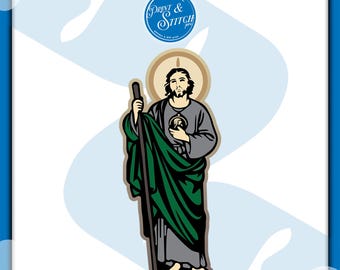 Diseño vectorial de San Judas Tadeo / Descarga digital SVG religiosa