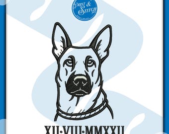Diseño de bordado de logotipo de perro / Archivo de bordado a máquina de contorno de mascota / Descarga digital instantánea