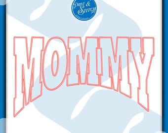 Diseño de bordado 3D Mommy Puff / Archivo de bordado a máquina / Descarga instantánea