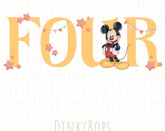 Cumpleaños de Mickey PNG, descarga digital personalizada, clipart de cumpleaños infantil, diseño de fiesta divertido, descarga instantánea PNG