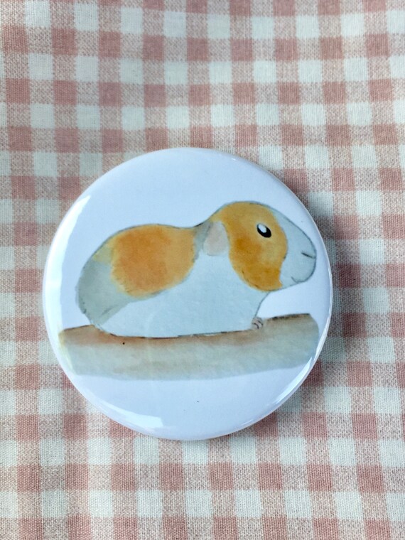 Guinea Pig Button Calico Etsy