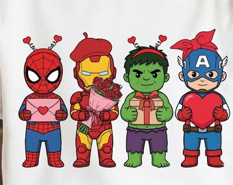 Superhero Valentine  PNG, Spider Valentine Cartoon Design, Romantic Hero Shirt, Superhero Valentine Graphic, Xoxo Valentines PNG