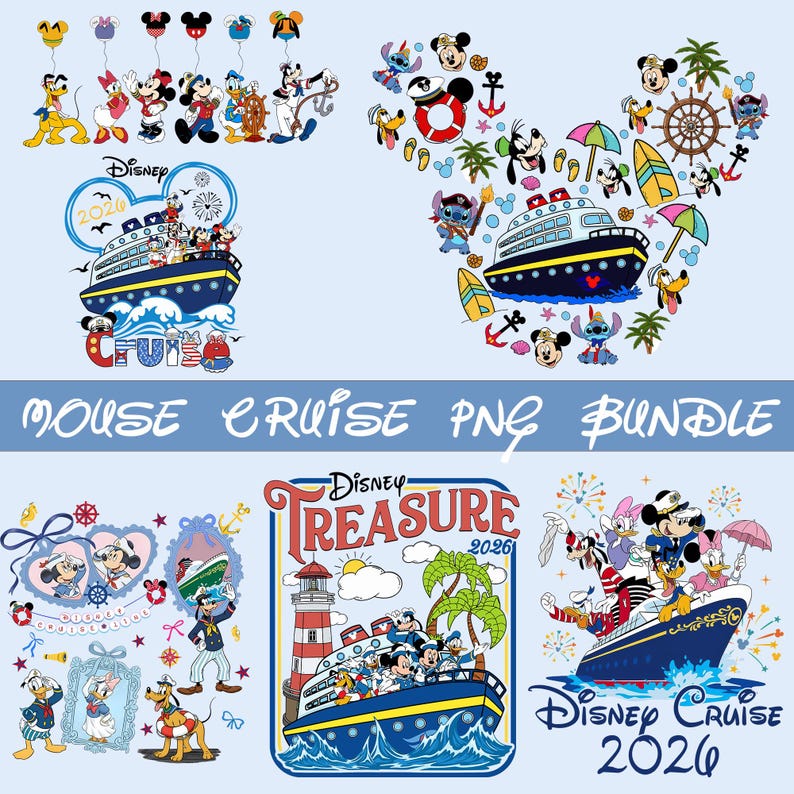 Mouse Cruise Squad 2026 Bundle Png, Mouse Family Cruise 2026 Png ...