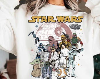 Retro Space Heroes PNG with Galactic Characters and Robots, Vintage Sci Fi Movie Style Clipart for Sublimation, T Shirt Printing