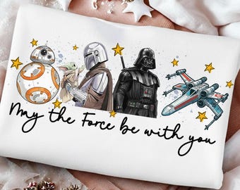 May The force Be With You Png, Cartoon 4th Be With You, galaxy character png, May The Fourth Be With You Png, Sublimation Design Download
