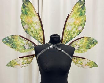 Woodland Fairy Wings Costume for Women Forest Fairy Cosplay Accessory Festival Halloween Outfit