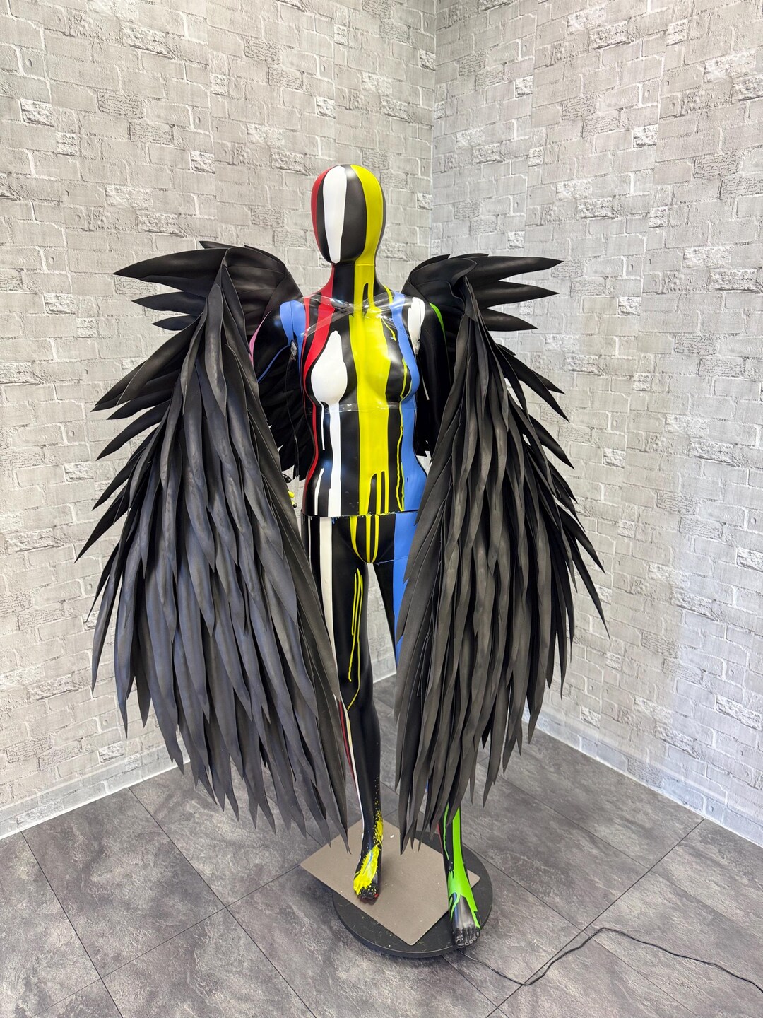 Vampire Inflatable Wings Handmade Black Foam Wings, Vampire Cosplay Prop, Fashion Show Costume ...
