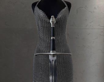 Chainmail corset dress, knight medieval style