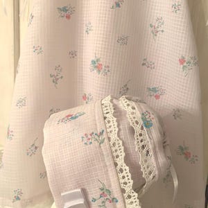 Handmade Baby Day Gown and Bonnet Set