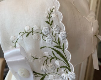 Embroidered Handkerchief Bonnet