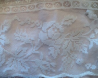 Vintage Nightgown Top in Filet Crochet