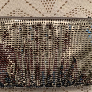 Vintage Silver Metallic Mesh Evening Bag