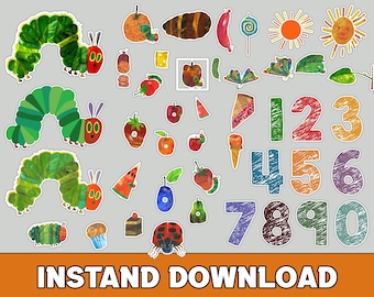 Instand Download Very Hungry Caterpillar Mega PNG Bundle - Digital File