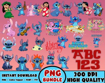 Instand Download Lilo and Stitch Mega PNG Bundle - Digital File