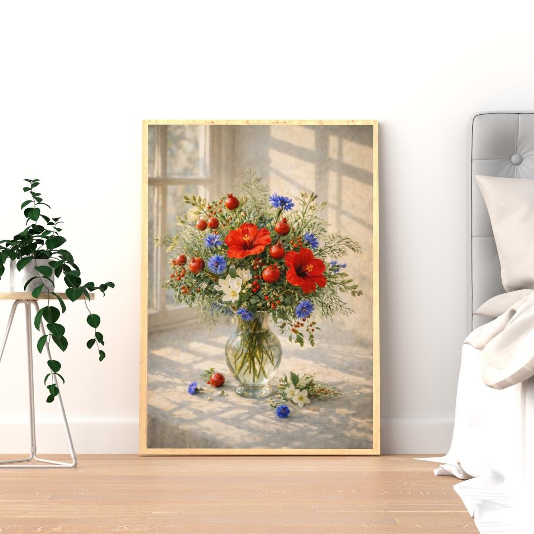 Vintage Floral Still Life Botanical Wall Art - Etsy