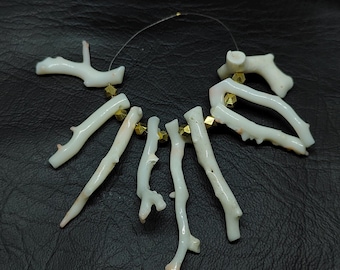 Echte Japanse stick wit koraal 6 inch-natuurlijk wit koraal ruwe tak stick-Japan koraal stick-Japan witte tak voor het maken van sieraden