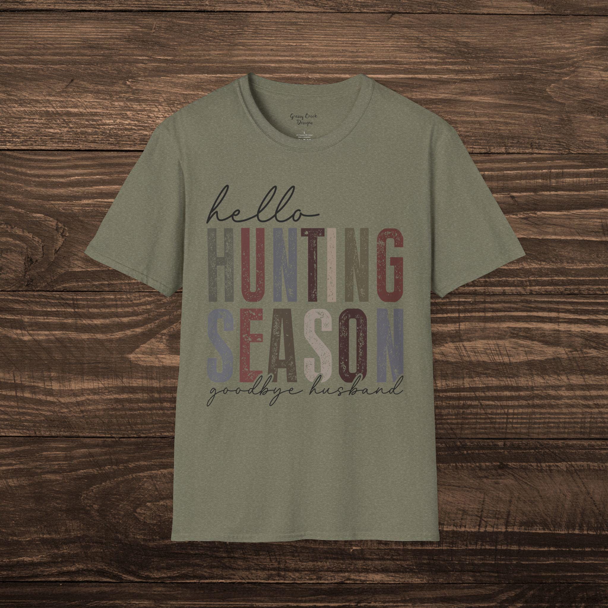 Hello Hunting Season, Goodbye Husband Womens Graphic Tee - Thumbnail 4