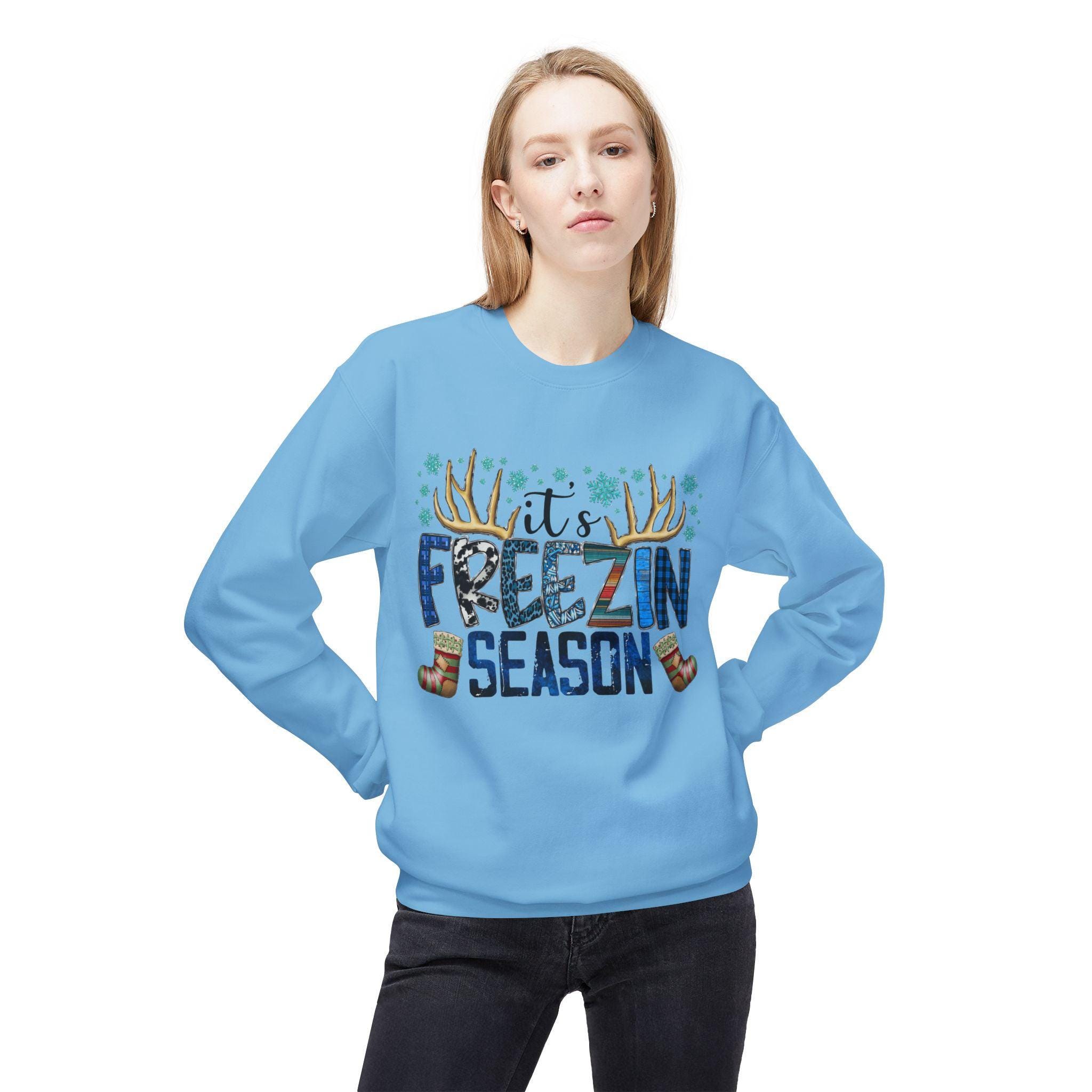 It's Freezing Season Western Style Women's Sweatshirt - Thumbnail 6
