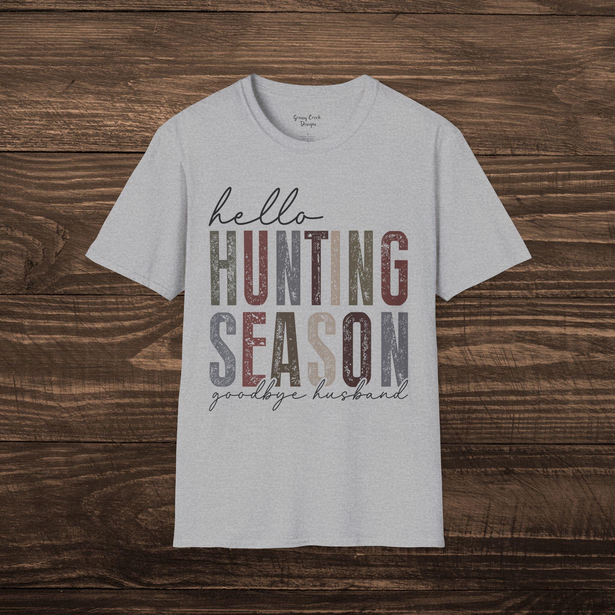 Hello Hunting Season, Goodbye Husband Womens Graphic Tee - Thumbnail 2