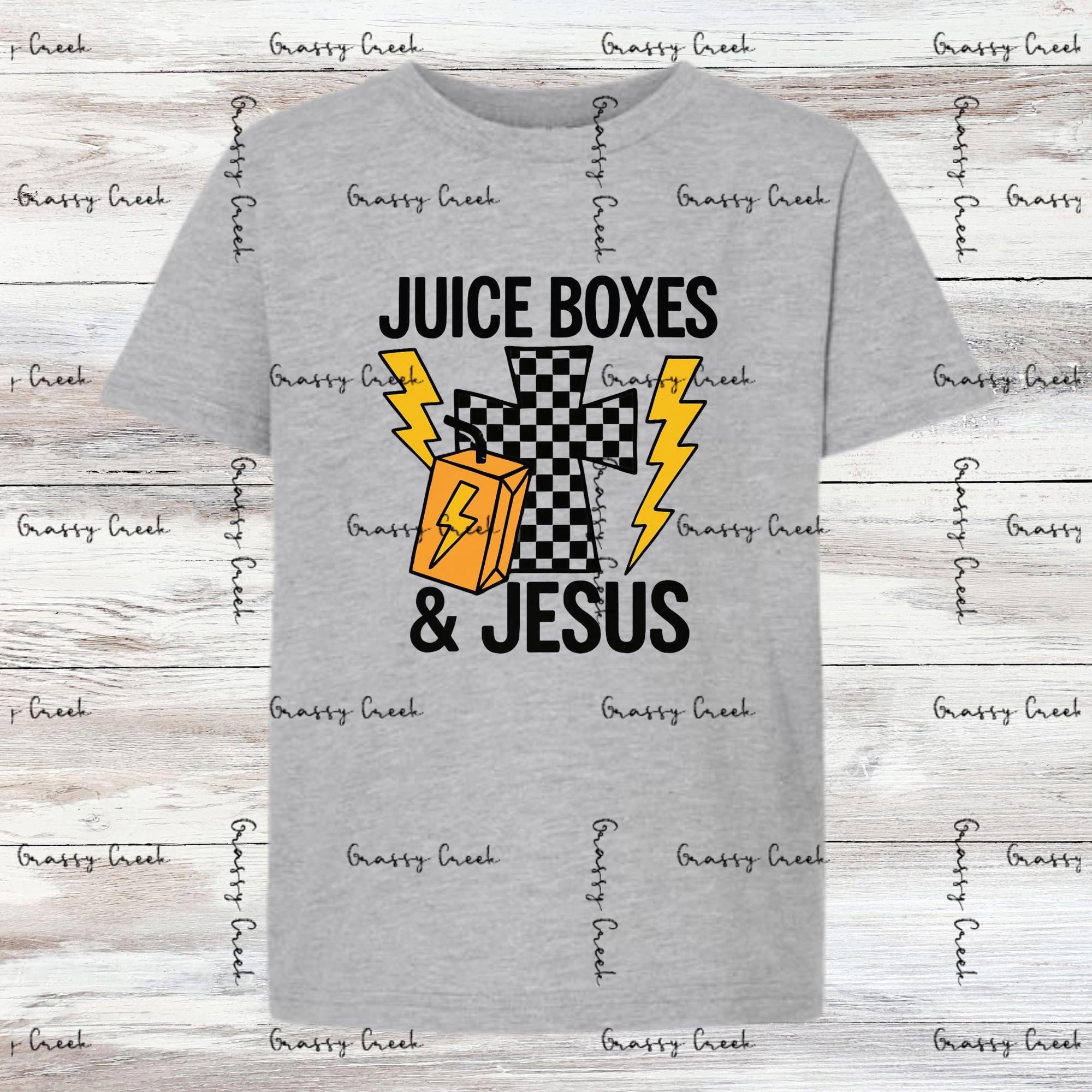 Juice Boxes & Jesus - Lightning Bolts and Checkered Flag PNG - Digital Download