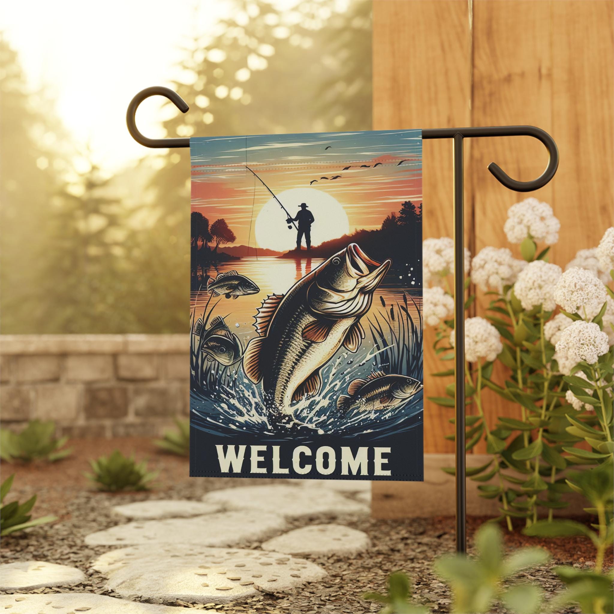 Fisherman's Welcome Garden Flag 12" x 18" - Thumbnail 3