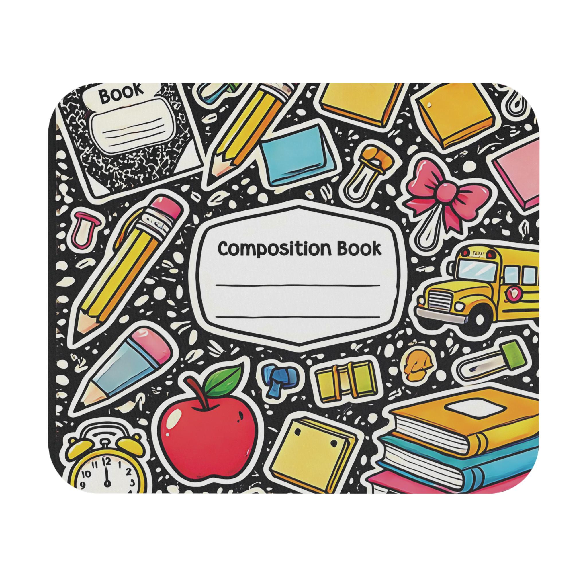 School Supplies Mouse Pad Composition Book Design for Students & Teachers - Thumbnail 3
