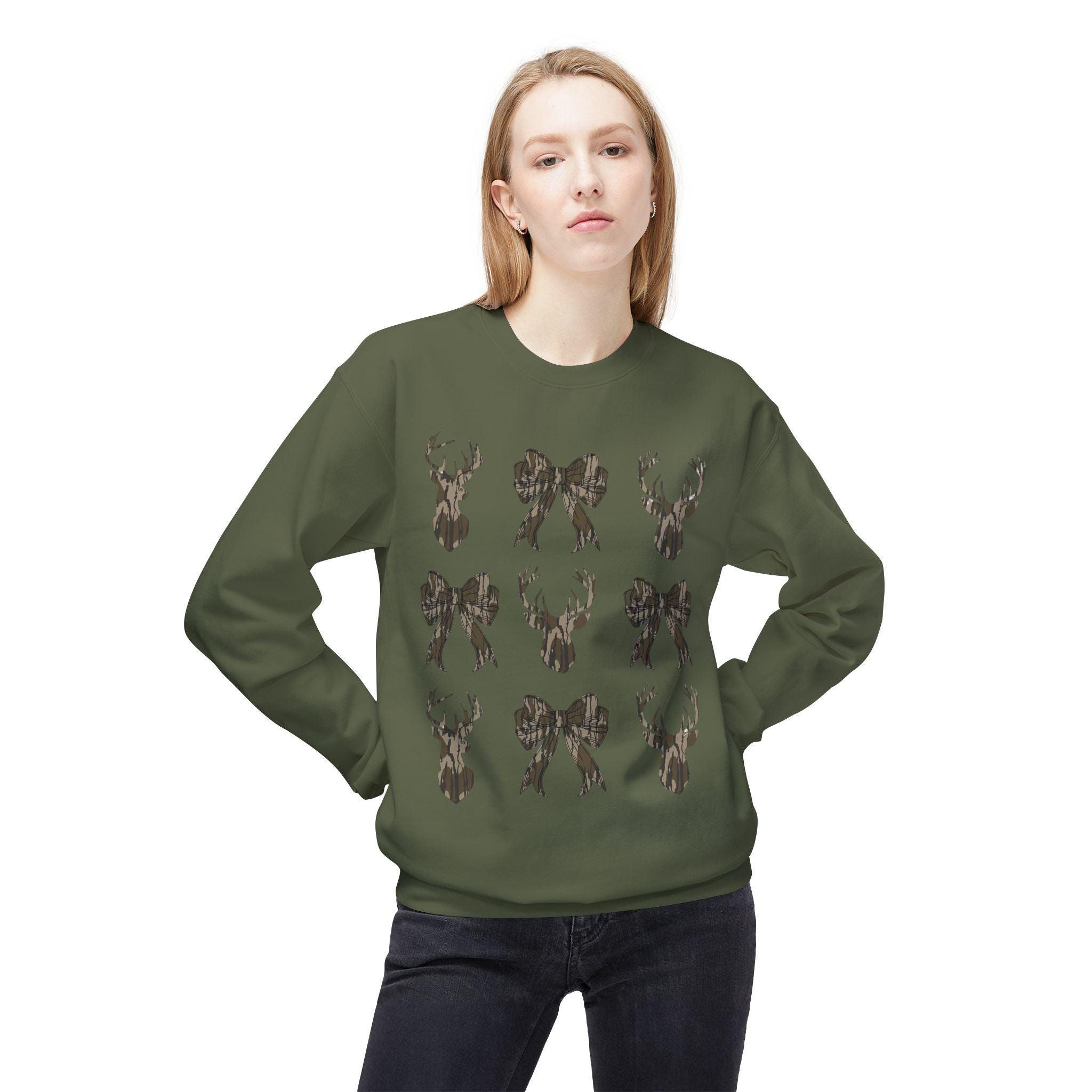 Bottomland Rustic Deer Coquette Women's Sweatshirt - Thumbnail 4