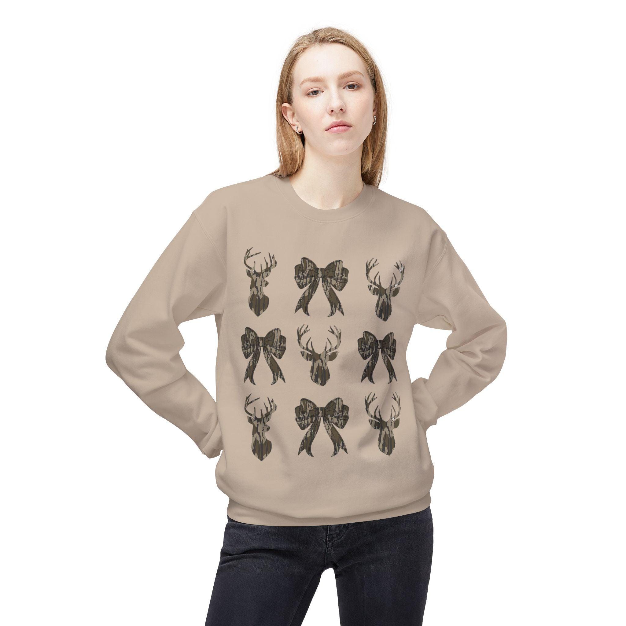 Bottomland Rustic Deer Coquette Women's Sweatshirt - Thumbnail 3