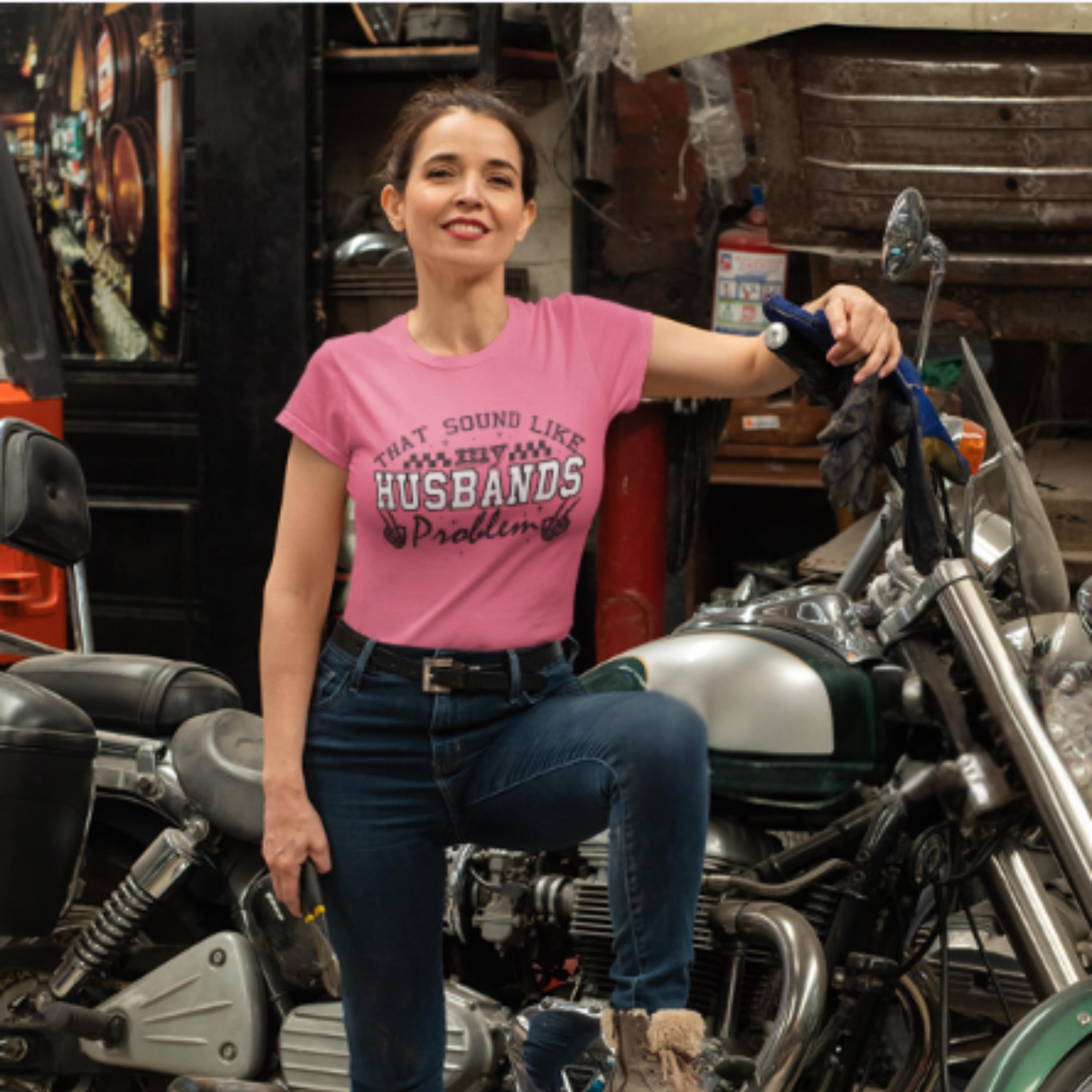 My Husbands Problem Womens Graphic Softstyle T-Shirt - Thumbnail 3