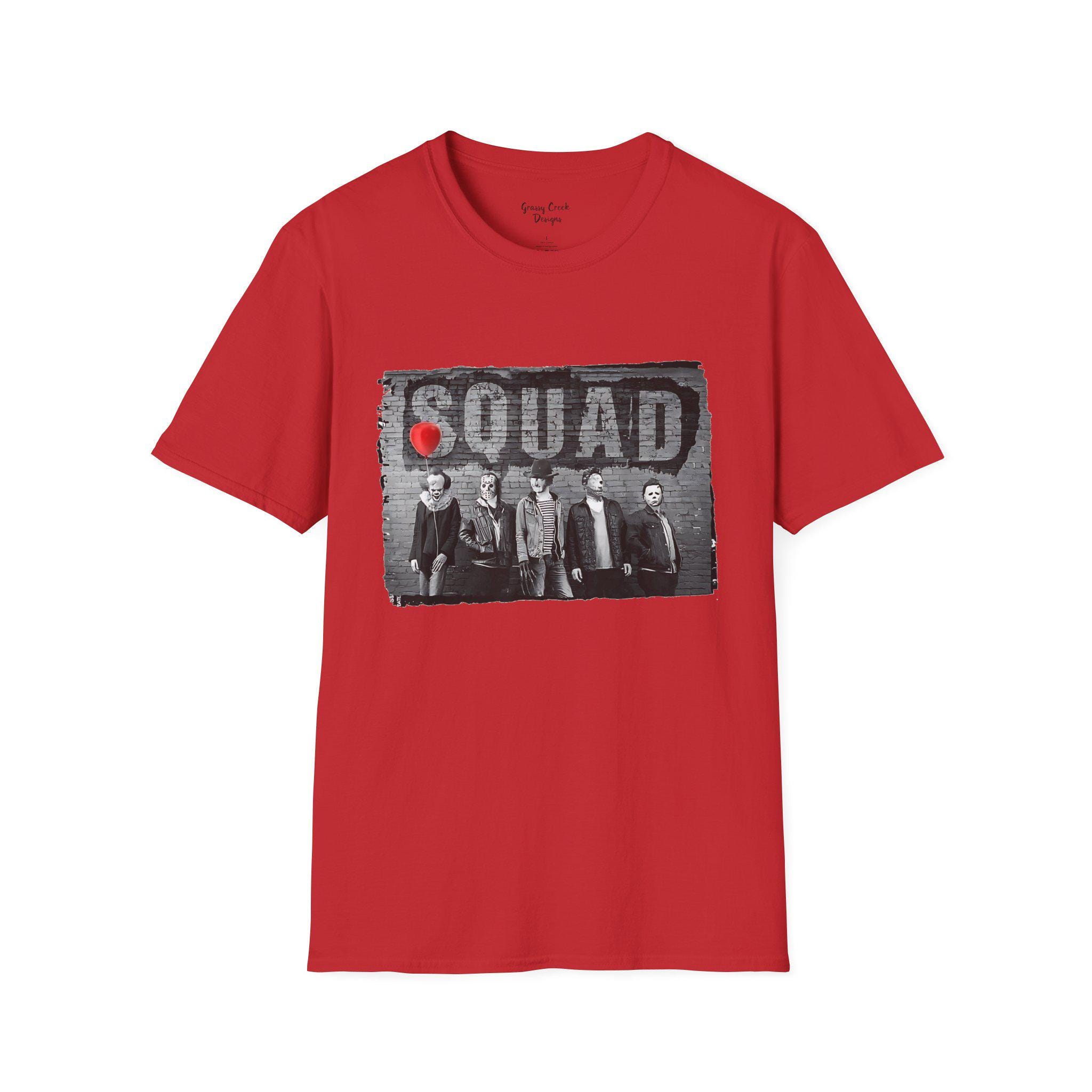 Squad Halloween Horror Characters Graphic Tee - Thumbnail 5