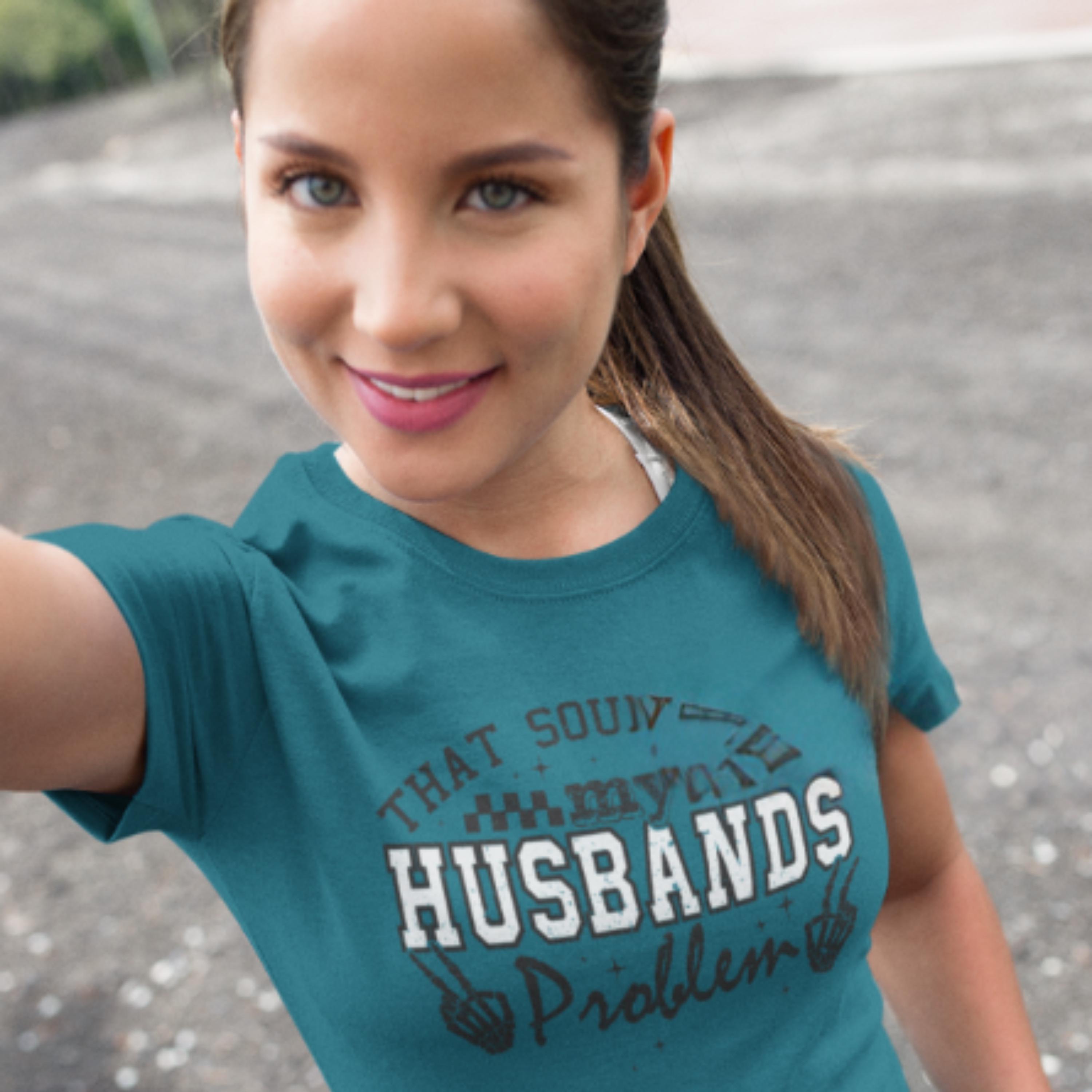 My Husbands Problem Womens Graphic Softstyle T-Shirt