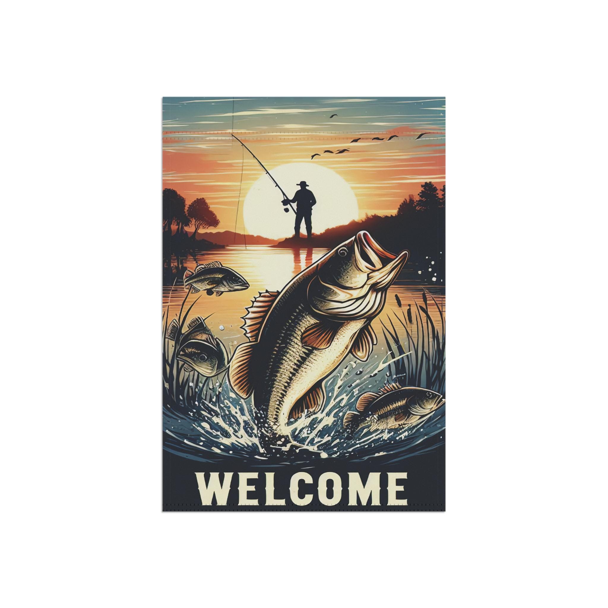 Fisherman's Welcome Garden Flag 12" x 18" - Thumbnail 2