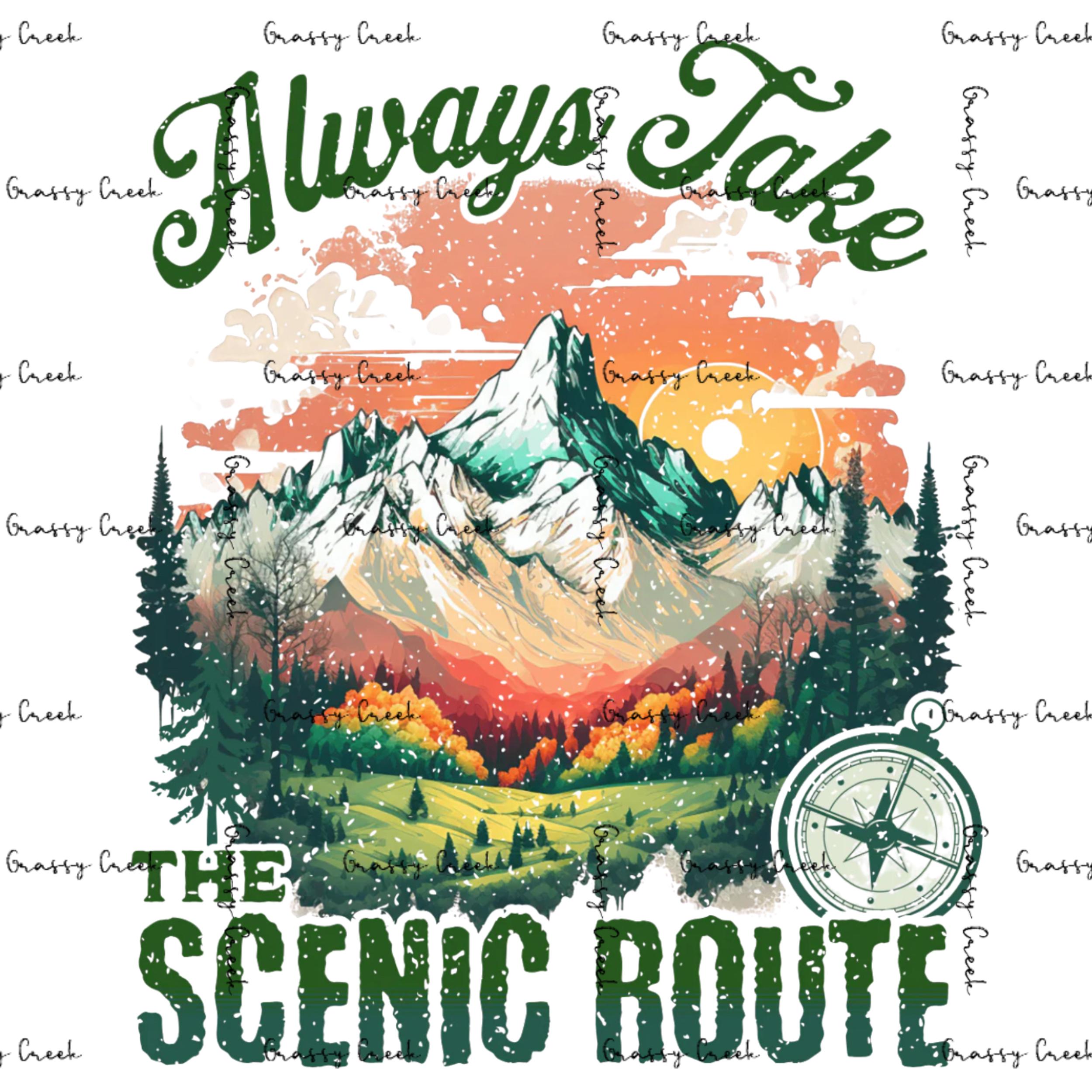 Always Take The Scenic Route PNG File - Digital Download - Thumbnail 2